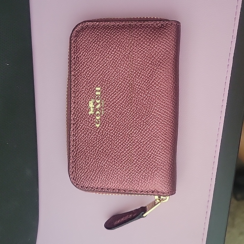 Coach zip around coin case
